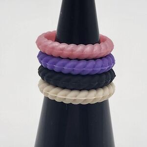 Zitahli Set of 4 Silicone Stackable Ring (5)